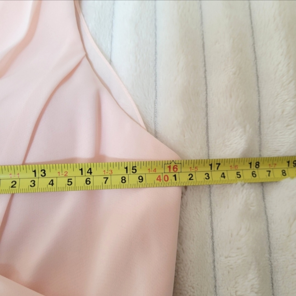 JJ's House Pink Pearl Faux Wrap Goddess Mini Dress size 10 - Picture 13 of 16